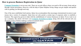 company formation qatar