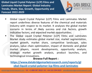 Liquid Crystal Polymer Films and Laminates Market Developing Sector Trend