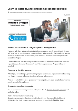 Learn to Install Nuance Dragon Speech Recognition!