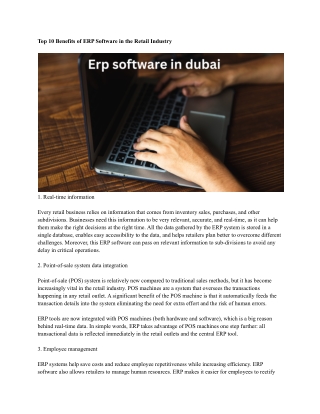 Erp software in dubai