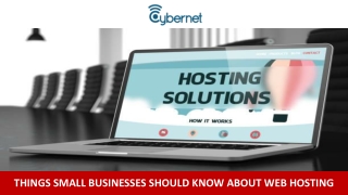 Things Small Businesses Should Know About Web Hosting