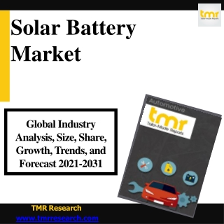 Solar Battery - Upcoming innovation in future