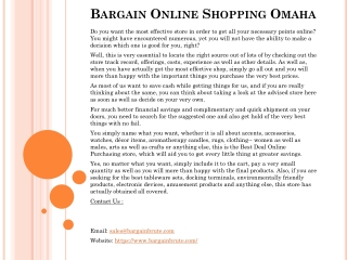Bargain Online Shopping Omaha