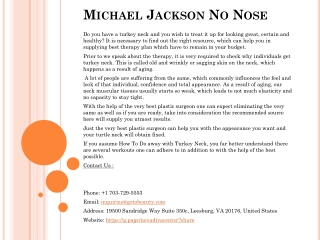 Michael Jackson No Nose