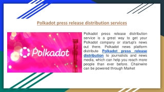 Polkadot press release distribution services