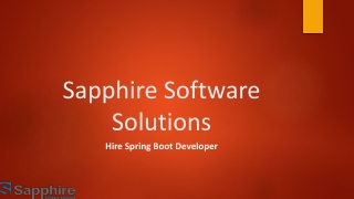 Hire Spring Boot Developer In India, USA, UK | Sapphire