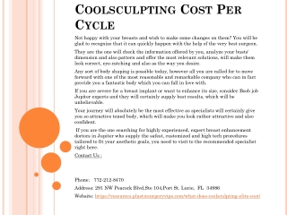 Coolsculpting Cost Per Cycle