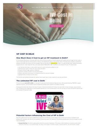 Best IVF Treatment Cost in Delhi