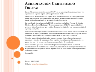 Acreditación Certificado Digital