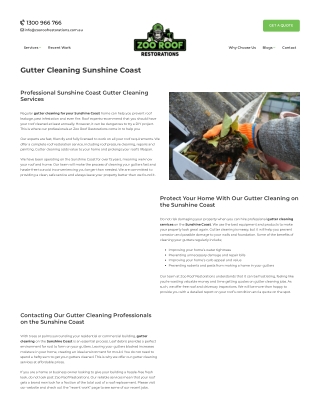 Gutter Cleaning Sunshine Coast
