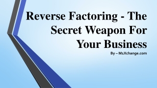 Reverse Factoring  The Secret Weapon For Your Business