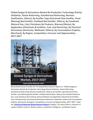 Global Syngas & Derivatives Market, 2017-2027