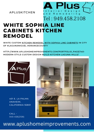 White sophia line cabinets kitchen remodel