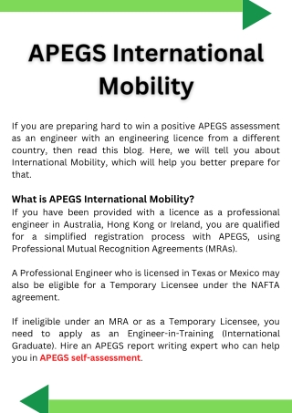 APEGS International Mobility