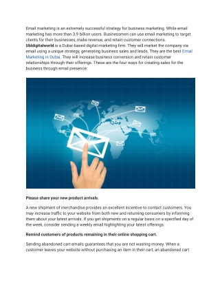 The Effective Email Marketing Strategies.