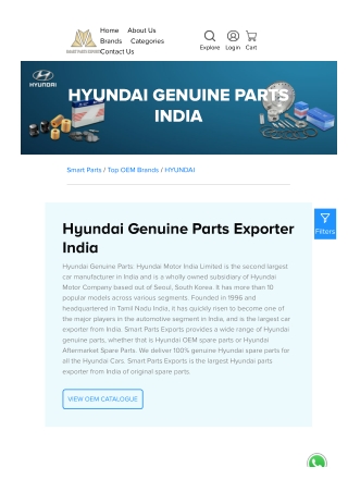 HYUNDAI GENUINE PARTS FROM SMART PARTS EXPORTS