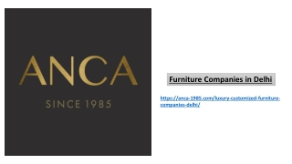 Furniture Companies in Delhi