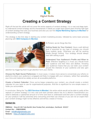 Creating a Content Strategy