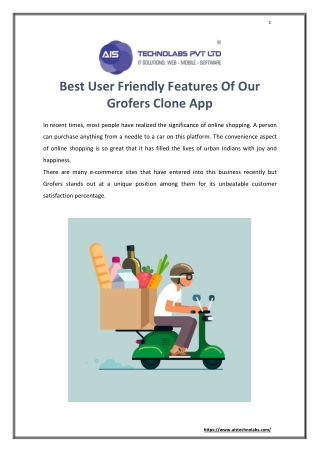 Best User Friendly Features Of Our Grofers Clone App