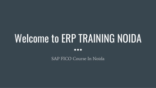SAP FICO Course In Noida