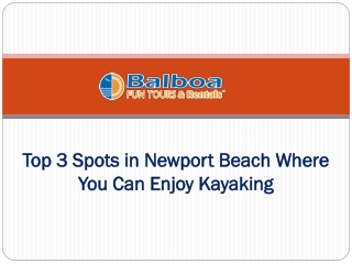 Top Quality Kayak Rentals Service in Newport Beach