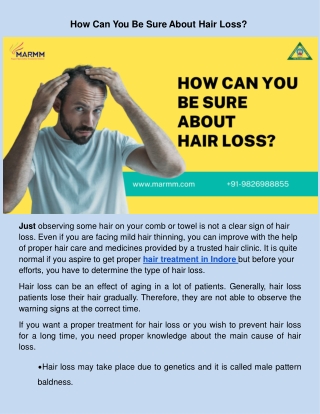 How Can You Be Sure About Hair Loss_.docx