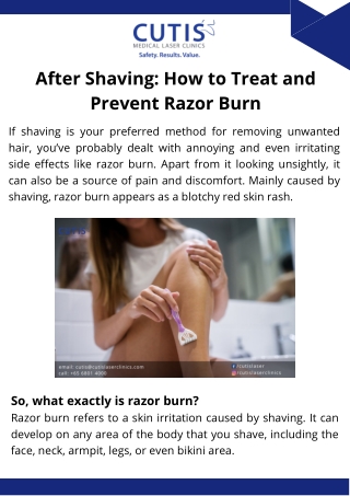 After Shaving: How to Treat and Prevent Razor Burn