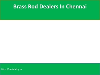 Brass Rod Dealers In Chennai