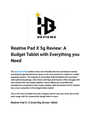 Realme Pad X 5g Review_ A Budget Tablet with Everything you Need