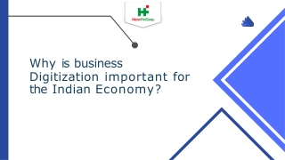 Why is business digitisation important for the Indian economy