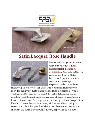 Satin Handle