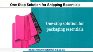 One-Stop Solution for Shipping Essentials