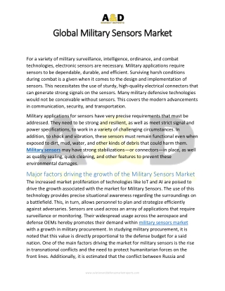 Global Military Sensors Market