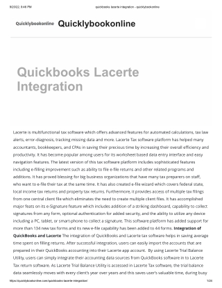 quickbooks lacerte integration - quicklybookonline