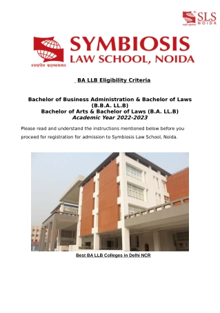 BA LLB Eligibility Criteria