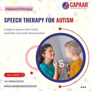 Speech and Language Therapy for Autism - Autism Treatment in Bangalore - CAPAAR