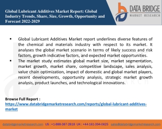 Global Lubricant Additives Market Analysis, Insight, & Scope for Expand to Lates
