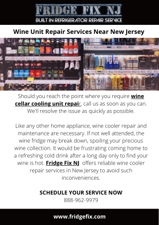 Wine Unit Repair Service Near New Jersey