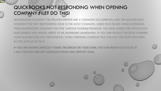 An easy way to troubleshoot QuickBooks Not Responding When Opening Company File