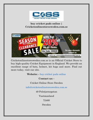 buy cricket pads online  Cricketonlinestoresweden.com.se