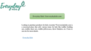 Everyday Kids | foreverydaykids.com
