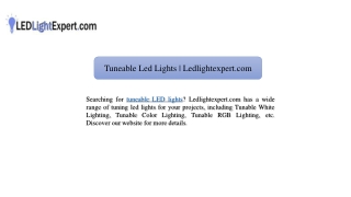 Tuneable Led Lights | Ledlightexpert.com