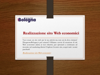 Realizzazione sito Web economici  Disegnowebologna.it