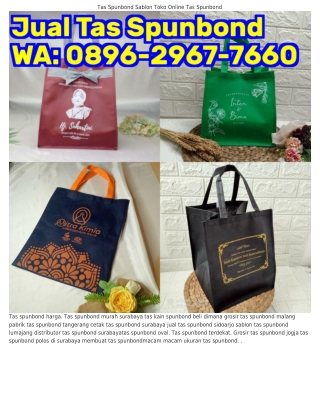 Ô89Ϭ·29Ϭ7·7ϬϬÔ (WA) Tas Spunbond Polos Di Surabaya Tas Spunbond Banjarmasin