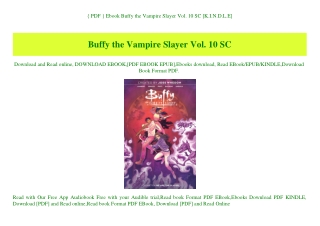{ PDF } Ebook Buffy the Vampire Slayer Vol. 10 SC [K.I.N.D.L.E]