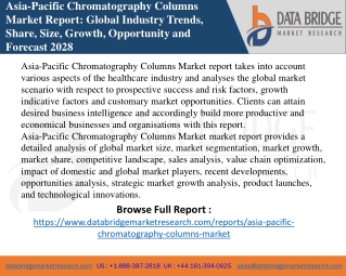 Asia-Pacific Chromatography Columns Market