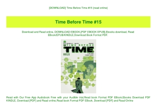 [DOWNLOAD] Time Before Time #15 {read online}