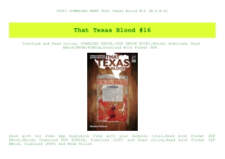 [PDF] DOWNLOAD READ That Texas Blood #16 [W.O.R.D]