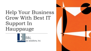 Help Your Business Grow With Best IT Support In Hauppauge