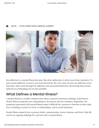 Is Sex Addiction a Mental Illness_